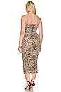 view 6 of 6 Ruched Mesh Midi Dress in Good Leopard003