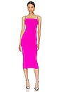 view 1 of 7 Scuba Midi Dress in Fuchsia Pink001
