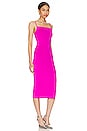 view 3 of 7 Scuba Midi Dress in Fuchsia Pink001