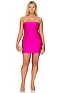 view 2 of 9 Compression Shine Tube Dress in Fuchsia Pink001