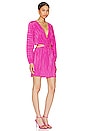 view 3 of 7 Always Fits Plisse Mini Dress in Fuchsia Pink001
