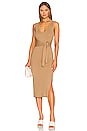 view 1 of 6 Belted Body Dress in Taupe001