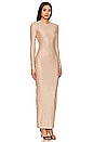 view 3 of 7 Crystal Crew Maxi Dress in Taupe003