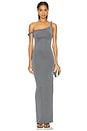 view 1 of 3 Twist Shoulder Maxi Dress in Carbon