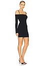 view 2 of 3 Virgo Off Shoulder Mini Dress in Black001