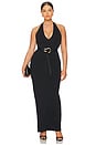 view 7 of 7 Scuba Halter Maxi Dress in Black001