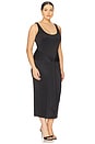 view 4 of 6 Slinky Jersey Ruched Midi Dress in Black001