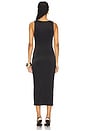 view 5 of 6 Slinky Jersey Ruched Midi Dress in Black001