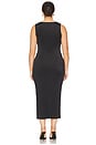 view 6 of 6 Slinky Jersey Ruched Midi Dress in Black001