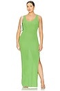 view 2 of 6 Stretch Rib Knit Maxi Dress in Lime005