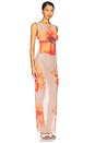 view 2 of 3 Gauze Mesh Maxi Dress in Mauve Tropical Hibiscus001