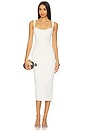 view 1 of 4 Scuba Crystal Sweetheart Midi Dress in Cloud White001