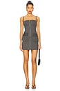 view 1 of 4 Soft Stretch Ponte Mini Dress in Suiting Pinstripe001