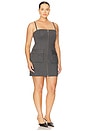 view 4 of 4 Soft Stretch Ponte Mini Dress in Suiting Pinstripe001