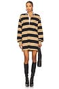 view 1 of 3 Jersey Polo Mini Dress in Mineral And Black Rugby Stripe001