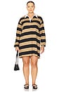 view 2 of 3 Jersey Polo Mini Dress in Mineral And Black Rugby Stripe001