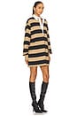 view 3 of 3 Jersey Polo Mini Dress in Mineral And Black Rugby Stripe001