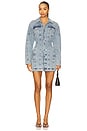 view 1 of 3 Barrel Long Sleeve Mini Dress in Indigo911