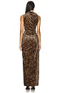 view 4 of 4 Velvet High Neck Maxi Dress in mini lucky leopard