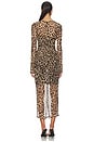 view 5 of 6 Mesh Ruched Maxi Dress in Lucky Leopard001
