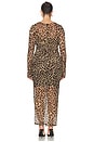 view 6 of 6 Mesh Ruched Maxi Dress in Lucky Leopard001