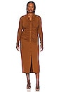 view 2 of 7 Good Touch Button Front Midi in Burnt Caramel002