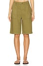 view 1 of 11 Lite Linen Bermuda Short in Martini Olive002