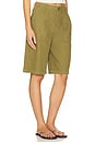 view 3 of 11 Lite Linen Bermuda Short in Martini Olive002