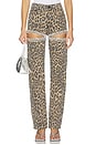 view 1 of 6 Leopard Good Icon Straight Diamond Jeans in Lucky Leopard001