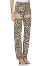 view 2 of 6 Leopard Good Icon Straight Diamond Jeans in Lucky Leopard001