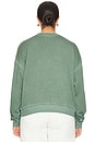 view 6 of 8 Brushed Fleece Graphic Crewneck in Washed Fatigue Green001