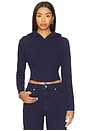 view 1 of 8 Jeanius Corset Hoodie in Indigo1029