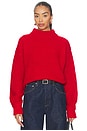 view 1 of 8 Chunky Knit Mock Neck Sweater in Chili001