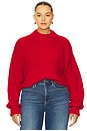 view 2 of 8 Chunky Knit Mock Neck Sweater in Chili001