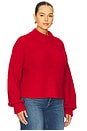 view 4 of 8 Chunky Knit Mock Neck Sweater in Chili001