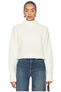 view 1 of 8 Chunky Knit Mock Neck Sweater in Ivory003