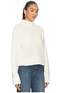 view 3 of 8 Chunky Knit Mock Neck Sweater in Ivory003