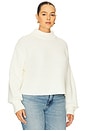 view 4 of 8 Chunky Knit Mock Neck Sweater in Ivory003