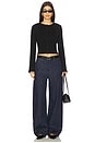 view 4 of 4 Bell Sleeve Knit Cardigan in Black001