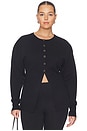view 2 of 8 Exaggerated Sleeve Cardigan in Black001
