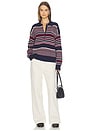 view 5 of 4 The Oversized Rugby Sweater in Multi Stripe