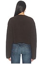 view 4 of 4 The Shrunken Cable Cardigan in Espresso