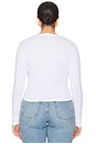 view 6 of 9 Cotton Pointelle Cardigan in White001