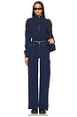 view 7 of 8 Jeanius Mock Zip Pullover in Indigo377
