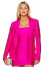 view 2 of 11 Disco Sculpted Blazer in Fuchsia Pink001