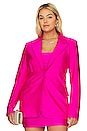 view 4 of 11 Disco Sculpted Blazer in Fuchsia Pink001