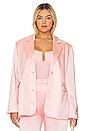 view 2 of 10 Satin Blazer in Bubble Pink003