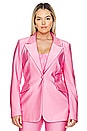 view 4 of 11 Compression Shine Sculpted Blazer in Sorority Pink003