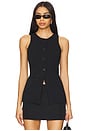 view 1 of 4 Luxe Suiting Sculpted Vest in Black001