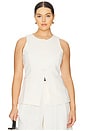 view 2 of 8 Luxe Suiting Sculpted Vest in Cloud White001